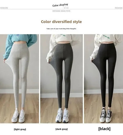 Hoch taillierte, dünne Leggings aus Modal-Baumwolle, Übergröße, Sicherheitshose, elastische Oberbekleidung, Leggings mit mittlerer Taille für Damen.