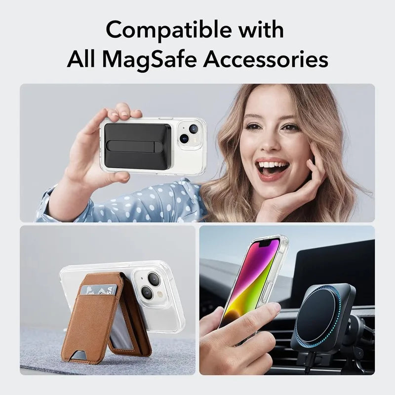 Original Magnetic Transparent Phone Case for Magsafe for iPhone 17 16 15 14 Plus 13 12 11 Pro Max Wireless Charge Back Cover.