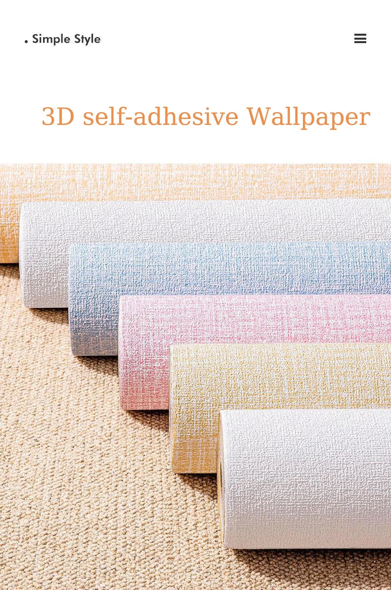 DIY Decoration Mold proof and Waterproof Modern Bedroom Self Adhesive Background Wall Home Wallpaper Cabinet Wallpaper