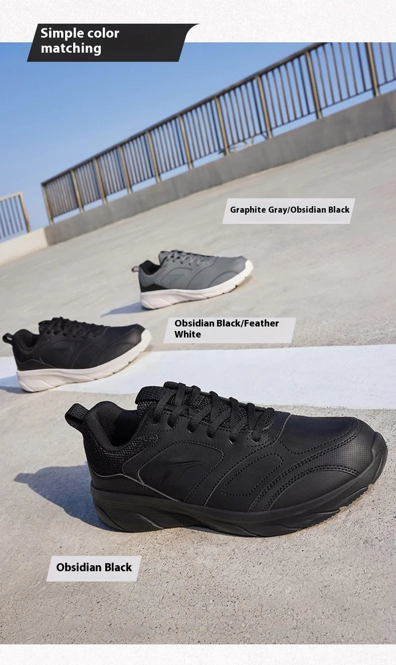 361 Degrees Men Running Shoes Lightweight Cushioning Leather Waterproof Casual Rebound Jogging Non-Slip Sneakers male 672432227.