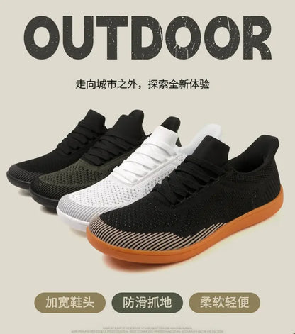 Sommer Breite Schuhe Männer Barfuß Breite Kappe Weichen Sohlen Outdoor Jogging Lace Up Casual Sneaker Atmungsaktive Laufschuhe Tenis Jeans.