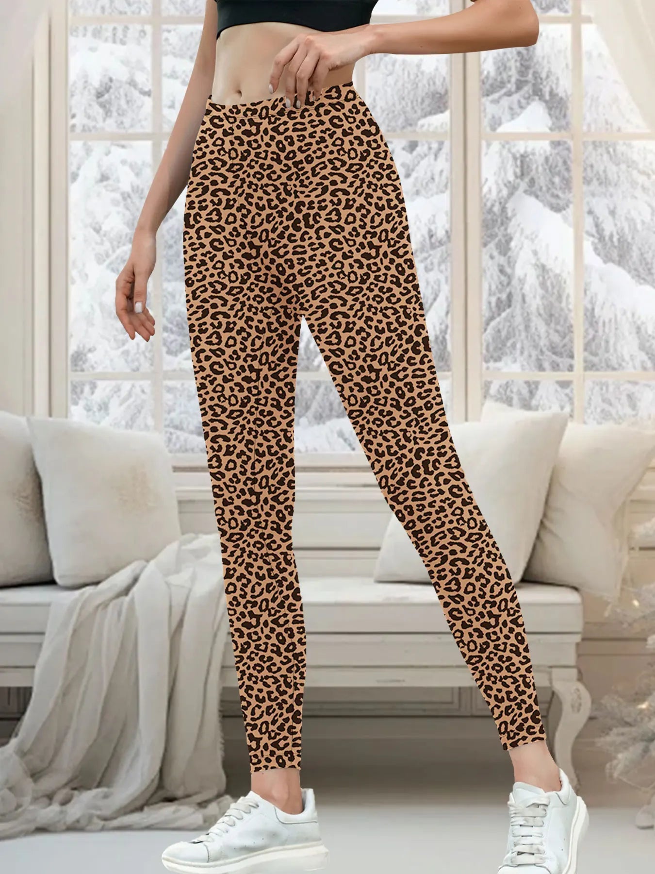 Superweiche, mit Fleece gefütterte Leggings für Damen, Workout, Yoga, Laufen, Thermo-Warmhose für kalten Winter.