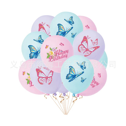 Schmetterling Geburtstag Party Dekoration Mädchen Einweg Geschirr Set Pappteller Tasse Ballon Tischdecke Schmetterling Thema Liefert.