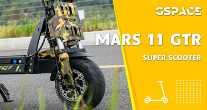 GSPACE MARS11 GTR Electric Scooter 2000*2W Motor 72V45Ah Battery Escooter  11 inch City tires E-Scooter.