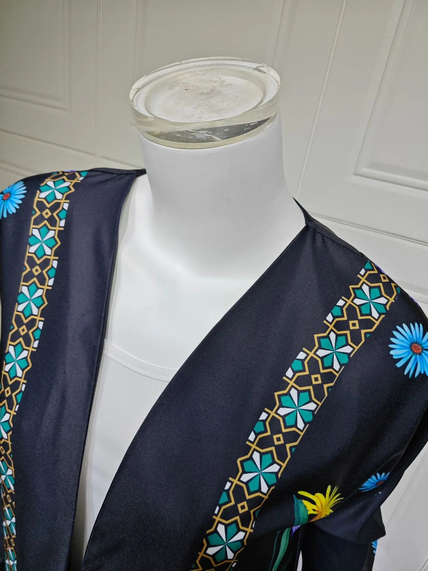 2025 Elegant Dubai Floral Print with Hijab Kimono Abaya Dress Luxury Saudi Arabia Muslim Women Islamic Middle East Turkey Robe.