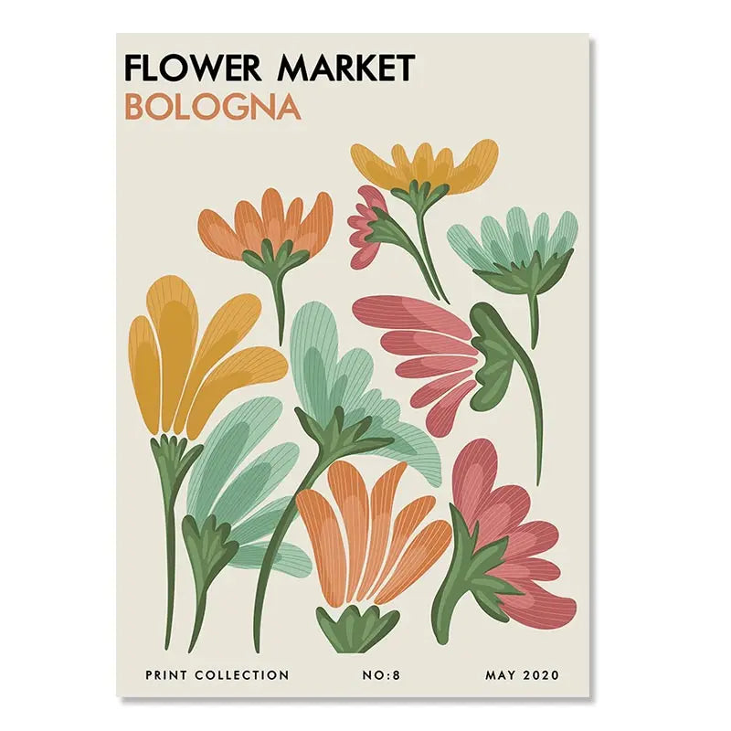 Matisse Poster Yayoi Kusama Posters and Prints Canvas Patings  Flower Market Wall Art Pictures for Living Room Boho Decor.