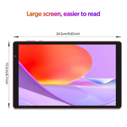 BAKEN 10-inch Android 14 Tablet, Quad-core Processor, 32GB Storage, Wi-Fi 6, Bluetooth, USB-C Port, Google Play Store (GMS).