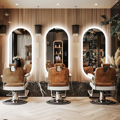 LUVODI 20 x 32 Zoll beleuchteter Bluetooth-Badezimmerspiegel mit Hintergrundbeleuchtung, beleuchteter, dimmbarer Kosmetikspiegel mit Zeitumsanzeige, Antibeschlag