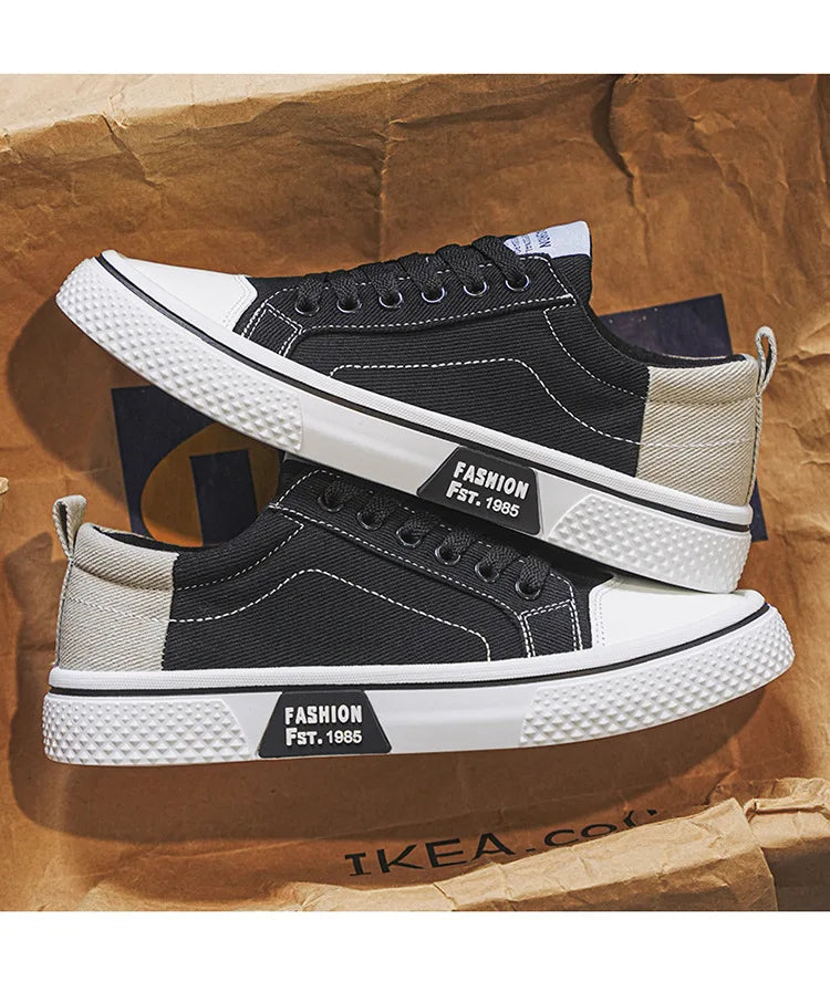 Atmungsaktive Herren-Skateschuhe aus Segeltuch mit weicher Sohle, lässige Turnschuhe, trendige, vielseitige, leichte, rutschfeste Slip-On-Sportschuhe, Größe 37–48.