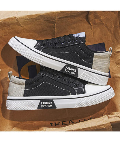 Atmungsaktive Herren-Skateschuhe aus Segeltuch mit weicher Sohle, lässige Turnschuhe, trendige, vielseitige, leichte, rutschfeste Slip-On-Sportschuhe, Größe 37–48.