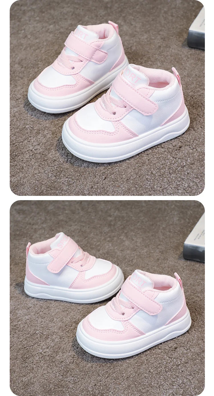 Fashion Kids Sneakers Spring Autumn High Top Breathable Casual Shoes Girls Non-slip Board Shoes Boys Outdoors Basketball Shoes