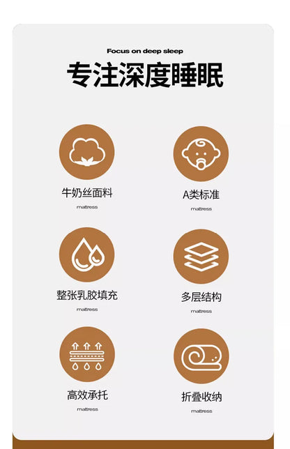 Naturlatex-Matratze, Zuhause, Schlafzimmer, Tatami, Memory, Wattepad, gepolstert, Vermietung, einzelner Studentenwohnheim, verdickt