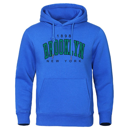 1898 Brooklyn New York Printed Mens Hoody Creativity Crewneck Clothing Fashion Oversize Sweatshirt Fashio Crewneck Hoodie Male.