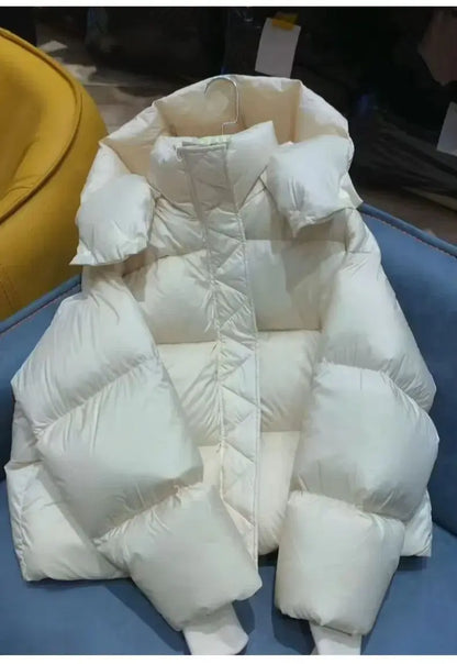 2023 neue Winter Puffer Jacke Frauen Mode Mit Kapuze Unten Baumwolle Mantel Weibliche Lose Beiläufige Warme Parkas Oberbekleidung.