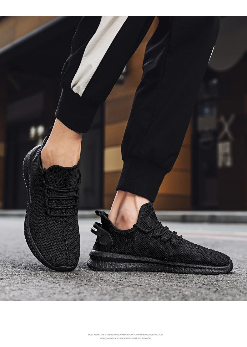 Men's Non-Slip Casual Sneakers Breathable Outdoor Jogging Training Hiking Sports Running Outdoor Women Weave Knit Lace Up Shoes.