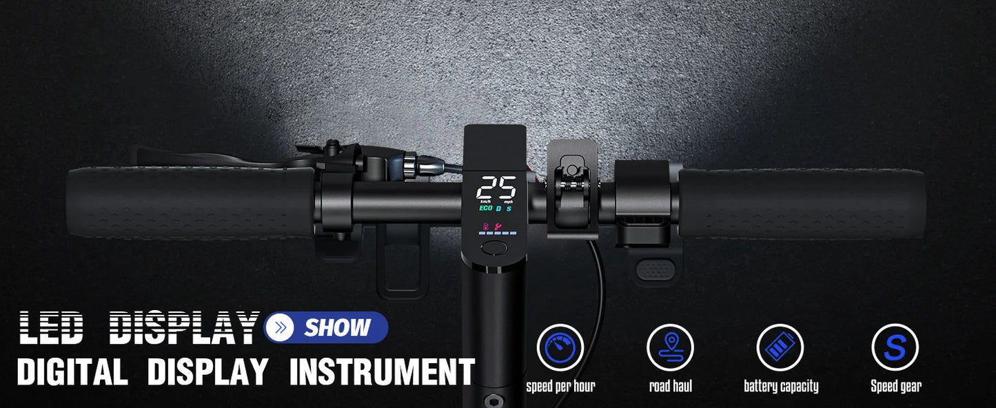 350W Foldable Electric Scooter Adults, 8.5'' Solid Tires, 30KM/H, 30-35KM Range, 36V 10.4Ah Battery, APP Control E-scooter.