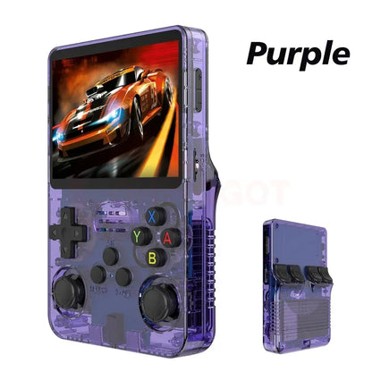 Open Source R36S Retro Handheld Game Console ARKOS 2.0 3.5Inch IPS Screen 64G/128G Portable Pocket Video Player Kids Xmas Gift.