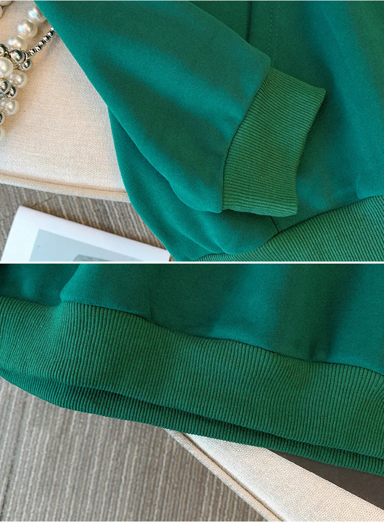 150kg plus size Damen büste Herbst Kapuze neun Farben Sweatshirt lose Langarm Top 6xl 7xl 8xl 9xl 10xl.