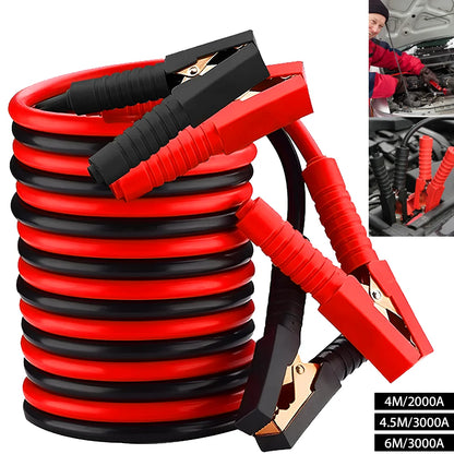 [EU Stock] 4/4.5/6M 2000A/3000A Car Battery Jump Starter Cable Booster Cable Clamps Car Jump Starter Leads Emergency Flame Cord.