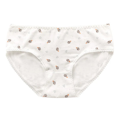 New Women Panties Antibacterial Cotton Lace Underwear Women's Floral Sweet Girls Briefs Mid-waist Shorts Female Lingerie M-XXL