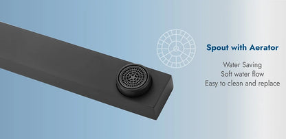 BAKALA Luxury  Mirror Matte  Black White Bathroom Faucet Basin Sink Tap Wall Mounted Square Brass Mixer LT-320BR