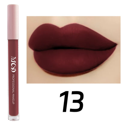 1PC Dark Brown Matte Velvet Lip Gloss Waterproof Liquid Lipstick Nude Brown Lips Korean Makeup for Lip Tint Lip Glaze Cosmetics