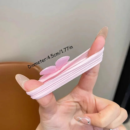 Colorful Flower High Elasticity No-Damage Towel Ring for Girls Cute Baby Hair Ties Comfortable Soft Hair Bands for Kids.