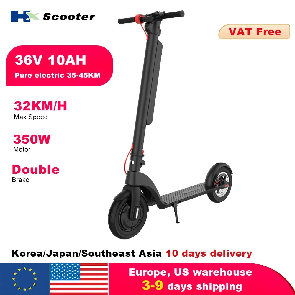 HX X8 e scooters 350W electric scooter Foldable Electric Scooter 10Inch adult Kick escooter 10AH E Scooters Escooter.