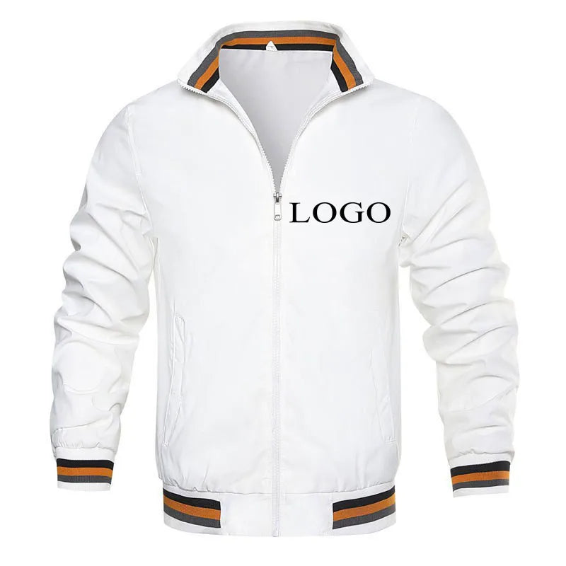 Your Own Design Brand Logo/Picture Personalized Custom Anywhere Men Women DIY Fashionable stand collar jacket Fashion New jacket.
