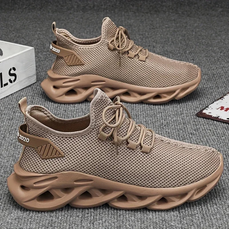 Männer Casual Sport Schuhe Atmungsaktive Leichte Turnschuhe Outdoor Mesh Schwarz Laufschuhe Athletisch Jogging Tenis Wanderschuhe.