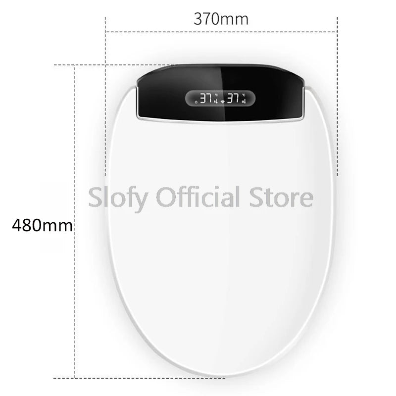 Intelligente Toilettenabdeckung, Bidet-Toilettensitz, Fernbedienung, LED-Anzeige, Nachtlicht, länglicher Lufttrockner, mehrere Sprühmodi, Toilettensitz