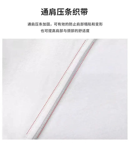 300gsm Heavy Weight Cotton T-shirt Long-sleeved T-shirt for Men Women Pure White Men's Blank Shirt Wholesale.