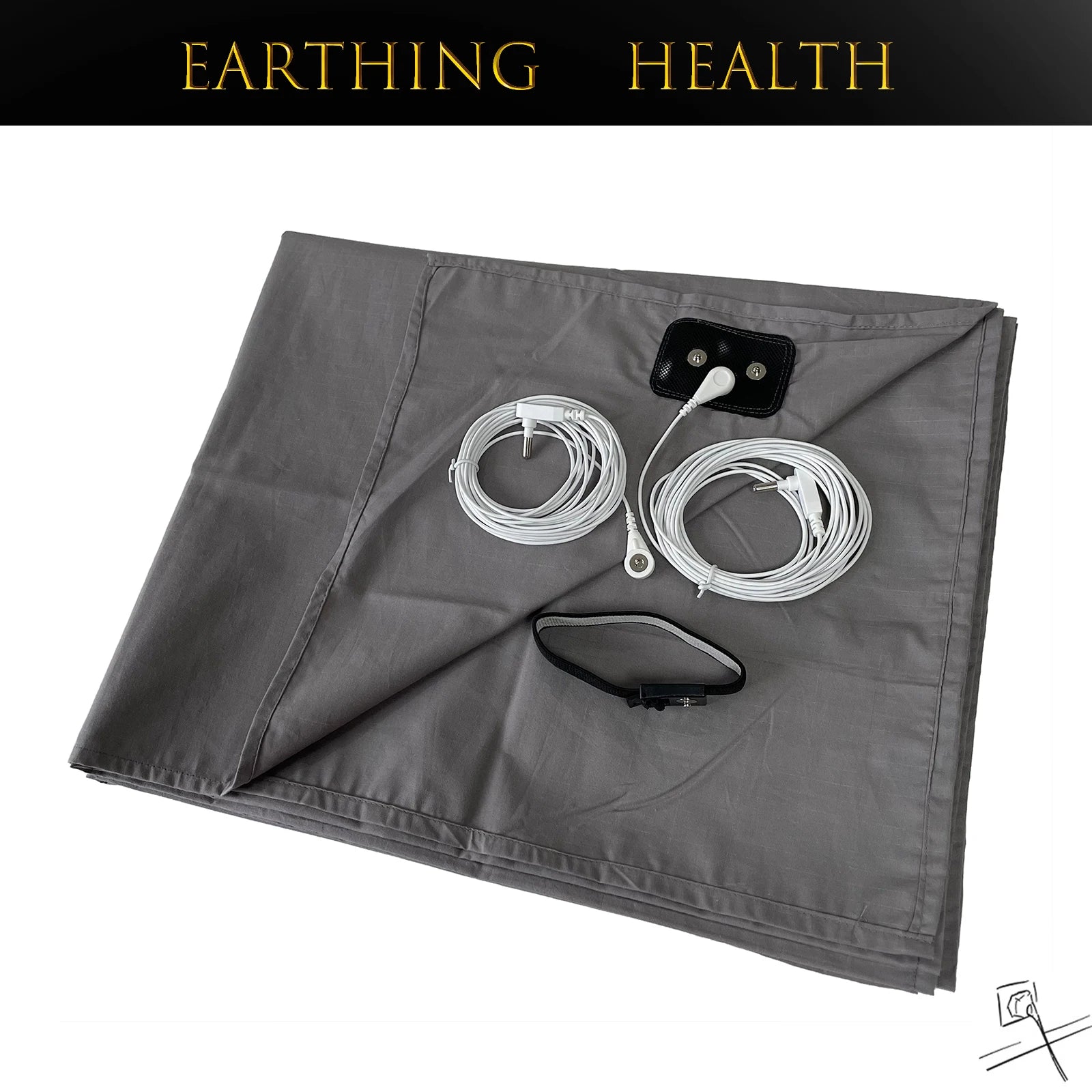 Conductive Silver Fiber Earthing Bedsheet Grounded Anti-static Health Protection Bed Sheet Antibacterial for Better Sleeping.