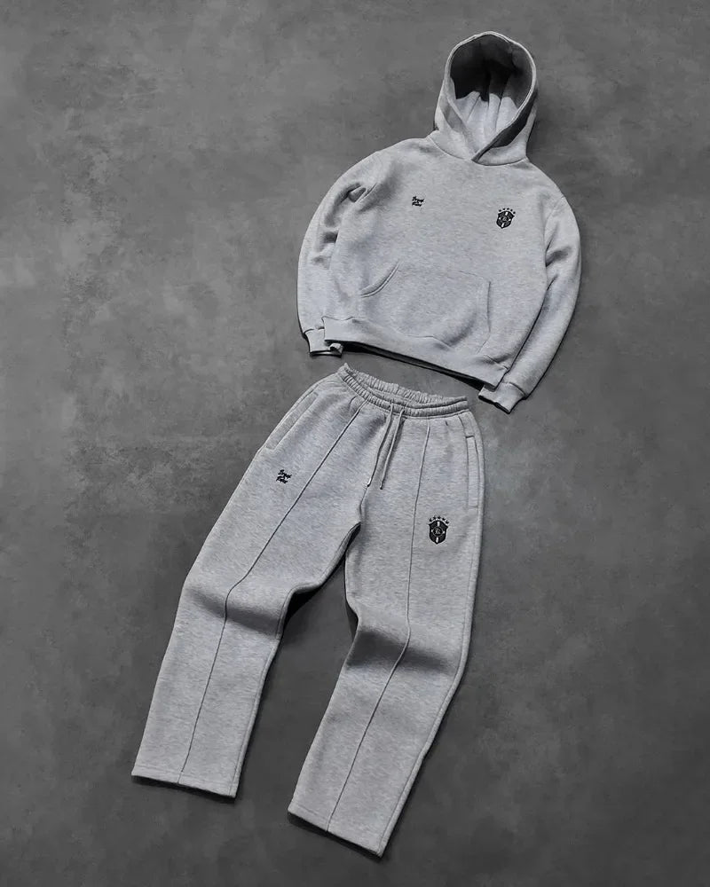 High Street Goth trend men clothing suit Fashion new streetwear retro sportswear American punk hip-hop casual loose couple suit.