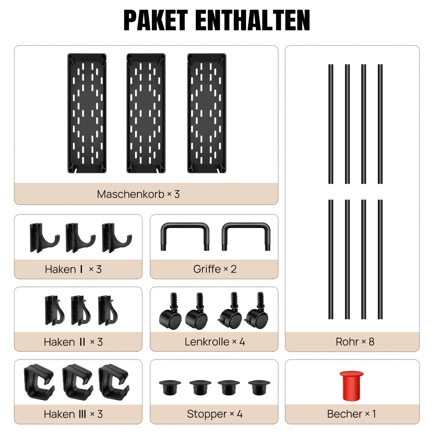Pipishell Slim Aufbewahrungswagen mit Rädern, Badezimmerwagen-Organizer, Badezimmer-Aufbewahrung, klein, Rollwagen für Badezimmer, Waschküche
