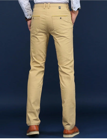 Classic Style Men Spring Summer Thin Casual Pants Fashion Business Cotton Solid Color Office Trousers High Quality Men Trousers.