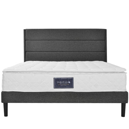 Fangange-Matratze, 90 x 200 cm, Federkernmatratze mit 7-Zonen-Kalschaummatratze, H3-Härteebene, 25 cm Höhe, hoher Rückprall, weiß