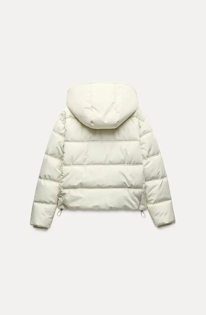 Herbst und Winter Neuheiten Damen Casual Einfache Baumwolle Langarm Dicke Warme Kapuzenjacke.