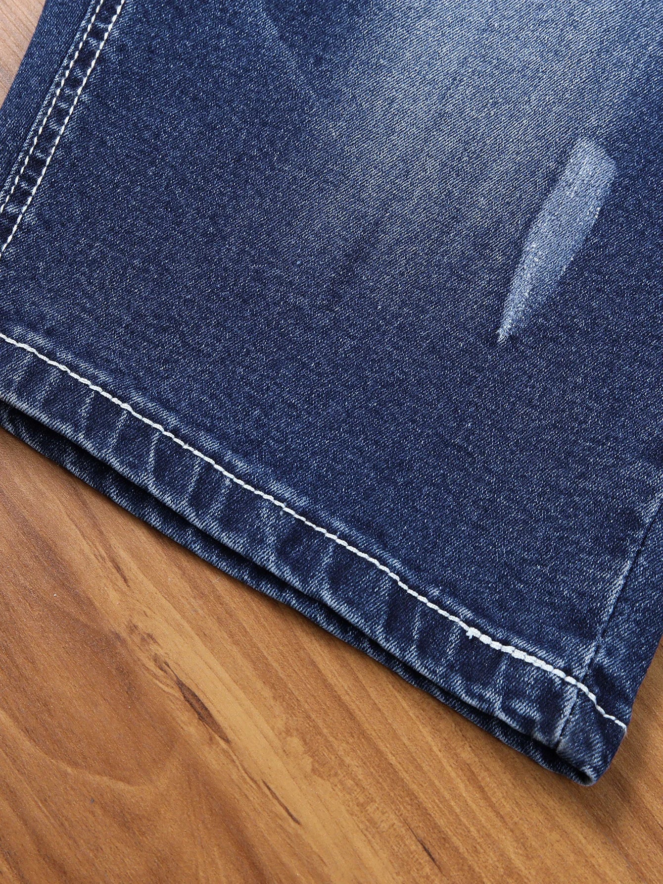 Neue Sommer Herren Stretch zerrissen kurze Jeans Blue Denim Shorts Hosen große lässige Mittel hose.