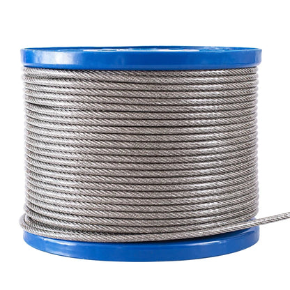 Diameter 0.8mm-8mm Length 2-100m Clothesline,PVC Transparent Plastic Coated No Burr 304 Stainless Steel Wire Rope Cable