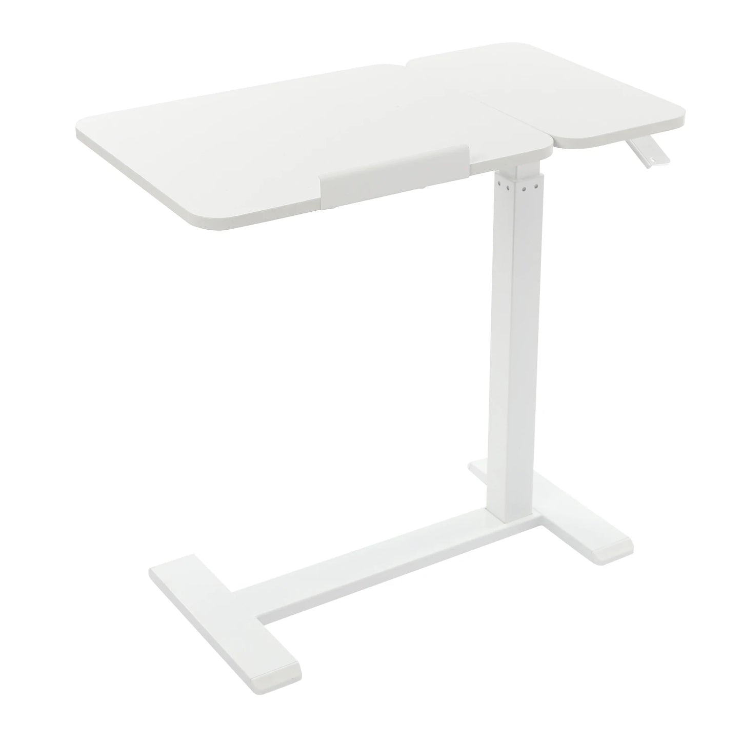 Mobiler Stehschreibtisch mit Tablettplatte, höhenverstellbar, 26–41 Zoll, drehbar, 40 kg belastbar, versteckte Räder für Home-Office-Laptops