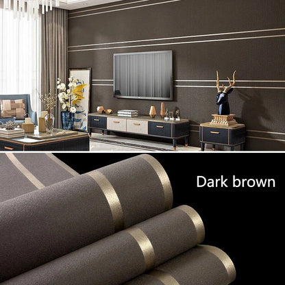 Hirschleder Samt Tapete Nordic Geometrische Muster Streifen Moderne Einfache Wohnzimmer TV Hintergrund Wohnkultur Vlies Wand Papier