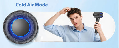 Aigostar Nora - Hair Dryer, 110,000 rpm High-Speed Hair Dryer with 200 Million Negative Ions, 55 dB Low-Noise Hair Dryer