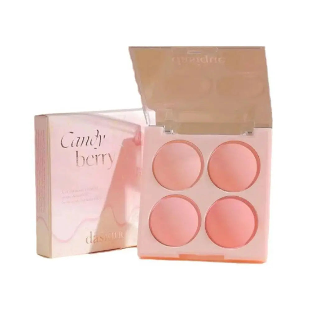 Korean Dasique 4 Colors Blush Powder Velvet Peach Pink Blush Palette Sweet Natural Cheek Contour Tint   Korean Makeup Cosmetics.
