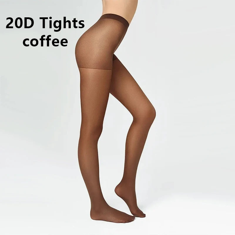 Kave 1 Pair 40D Sheer Tights for Women Black High Waist Control Top Pantyhose for Women 2024 Ladies Basic Nylon Sexy Stocking