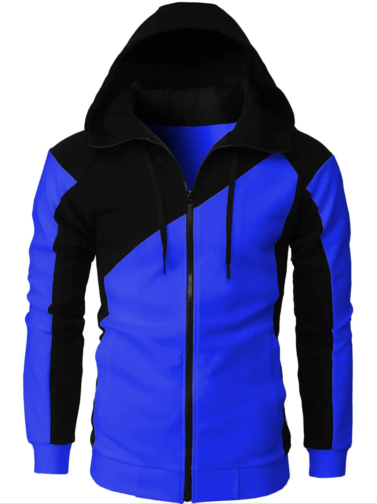 High quality Fashion Zip Hoodies Men Retro Harajuku Solid color Jacket High Street Zip Up Hoodie Casual Loose Sweatshirt Clothes.