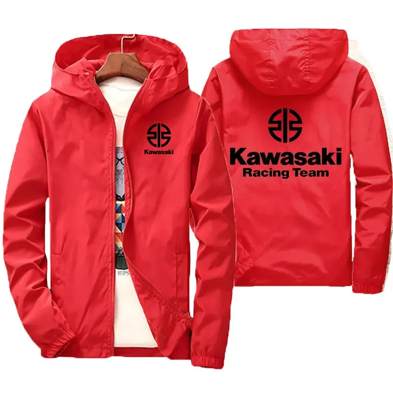 Kawasaki Logo Motorcycle Racing Team Men Jacket Coat Spring Autumn Women Jackets Clothes 2025 New Fashion Couple Clothing Coats.