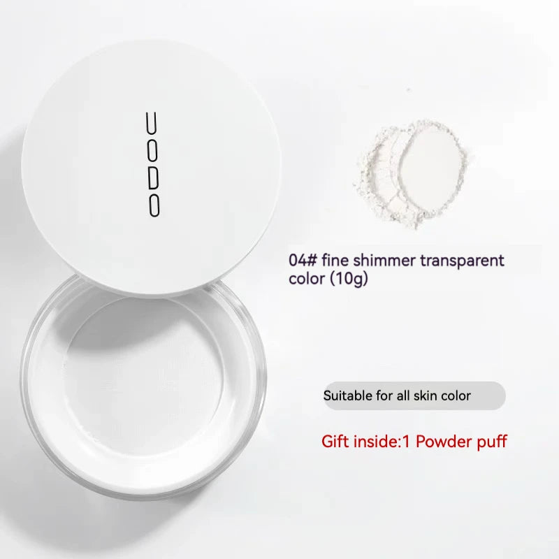 Uodo Loose Powder Makeup Oil Control Dry Skin Long-lasting Setting Foundation Glitter Flagship Genuine Goods Udo