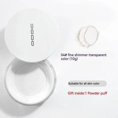 Uodo Loose Powder Makeup Oil Control Dry Skin Long-lasting Setting Foundation Glitter Flagship Genuine Goods Udo