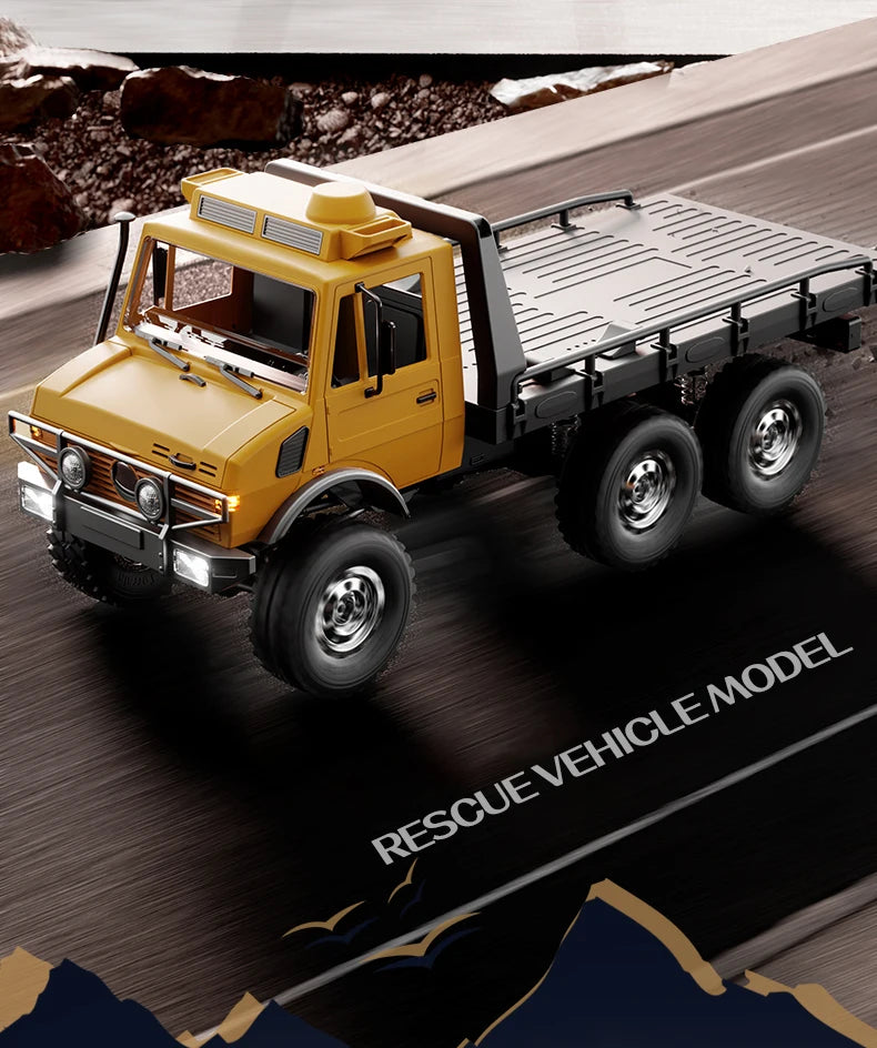 C8823 6WD RC Car 1/18 Off-road Remote Control Vehicle 2.4G High Speed Climbing Transport Rescue Crawler Model Toys for Children.